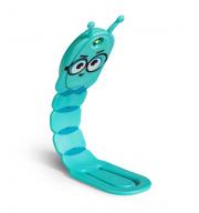 Připínací lampička na knihu Flexilight Bookworm Teal